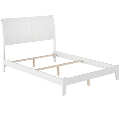 Portland Full/Double White Wood Sleigh Bed with Storage Drawers