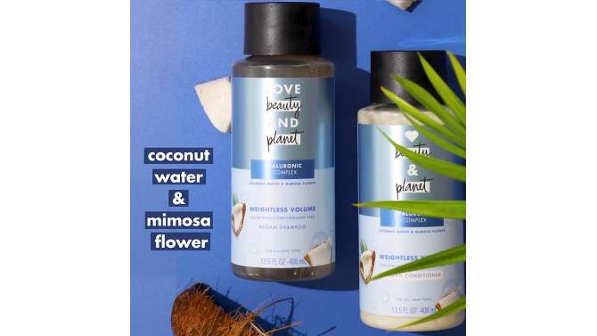 Love Beauty and Planet Coconut Water & Mimosa Flower Sulfate-Free Shampoo, 2 of 10, play video