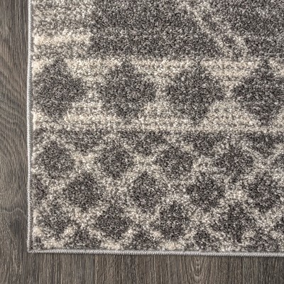 Amir 8' x 10' Cream and Gray Geometric Synthetic Area Rug