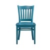 Linon Set of 2 Quinn Slat Back Farmhouse Side Chairs Teal: Beechwood Frame, No Assembly Required - 4 of 4