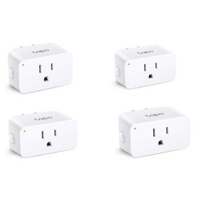 Refurbished: TP-Link Tapo Smart Plug Mini 15A Smart Home Wi-Fi Plug Super Easy Setup Compatible White Tapo P105 4-Pack - Manufacturer Refurbished - 1 of 2