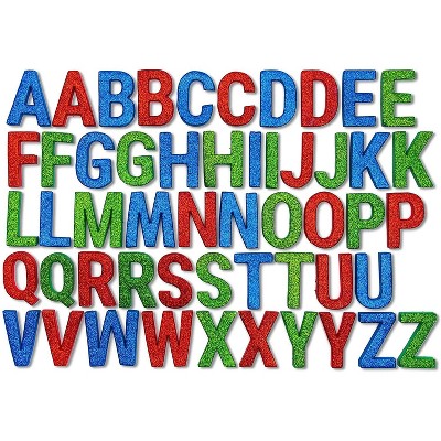  52 Pieces Colorful Glitter Foam Alphabet Letters A-Z Letters for Kids Creative Toys and DIY Craft Projects 