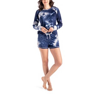 Hello Mello Women's Dyes The Limit Lounge Top and Shorts, 2-Piece Pajama Set - 1 of 4