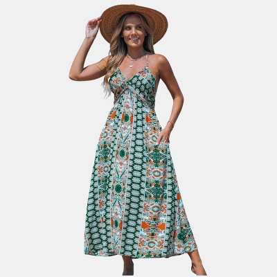 Women's Floral Paisley Print Maxi Dress - Cupshe