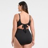 Lands' End Women's Wrap Monokini High Leg One Piece Swimsuit - 2 of 4