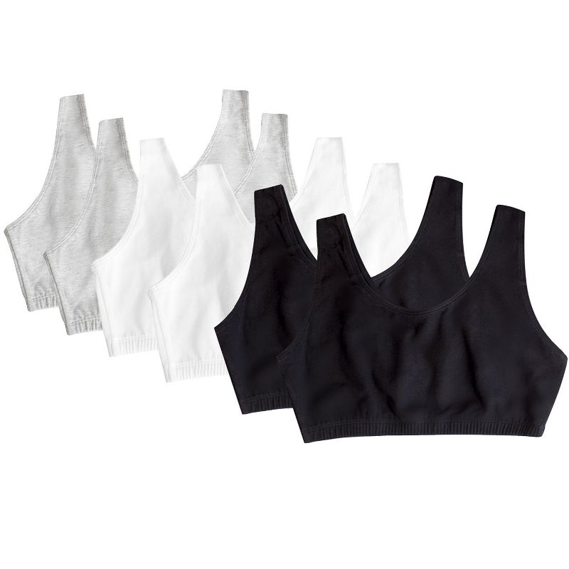 Fruit of the Loom Women's Tank Style Cotton Sports Bra 6-Pack, 1 of 11