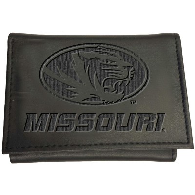 Evergreen NCAA Missouri Tigers Black Leather Trifold Wallet Officially Licensed with Gift Box