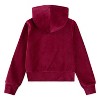 Converse® Girls' Ribbed Zip Up Velour Hoodie - Berry Red - 4 of 4