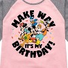 Girls' - Disney - Make Way It's My Birthday Shirt Tail Raglan Graphic T-shirt - 2 of 3