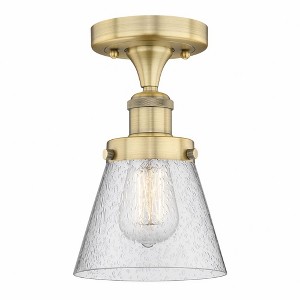 Cone - 1 Light Semi-Flush Mount In Industrial Style-8.25 Inches Tall and 6.5 Inches Wide - 1 of 1