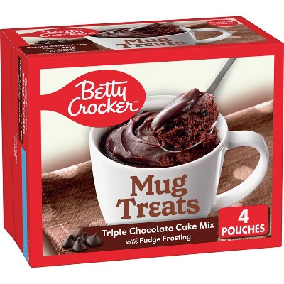 Betty Crocker Mug Treats Triple Chocolate Cake Mix - 4ct/12.5oz