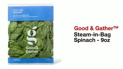 Play Steam-in-Bag Spinach - 9oz - Good & Gather™, 3 of 5, play video