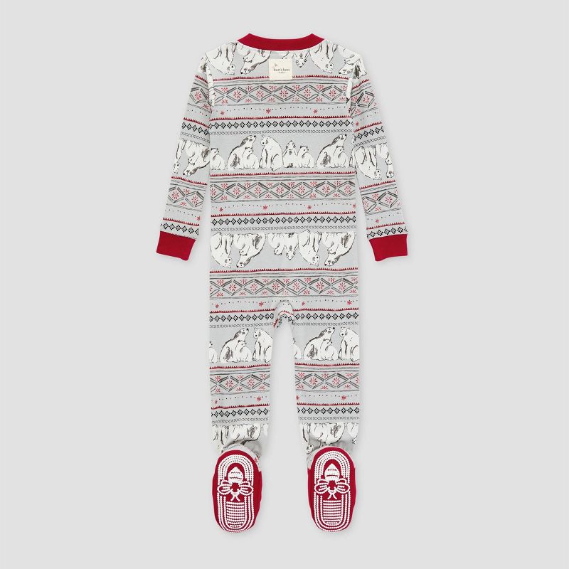 Burt&#39;s Bees Baby&#174; Baby Organic Cotton Snug Fit Holiday Footed Pajama, 3 of 6