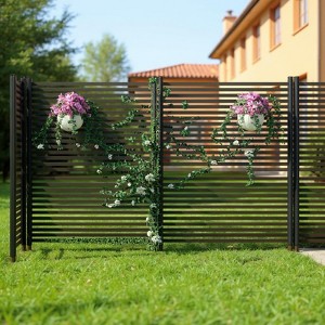 47X35" Outdoor Privacy Screen Fence, 2-Panel Metal Decorative Animal Garden Fence, Rustproof Landscape Edging for Vegetable Flower Beds Backyard Lawn - 1 of 4