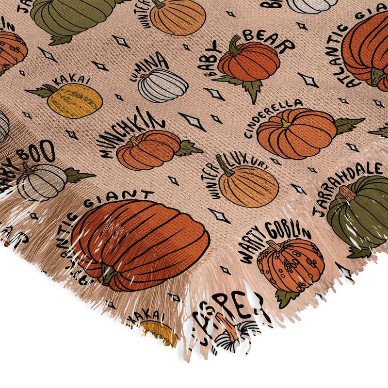 Doodle By Meg Types of Pumpkins Print 56"x46" Woven Throw Blanket - Deny Designs, 5 of 6