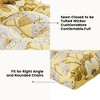 ARTPLAN Outdoor Cushions for Settee,Wicker Loveseat Cushions with Tie,Tufted Patio Cushions 2 U-Shaped Set of 5 Piece,L44xW19，Floral - 4 of 4