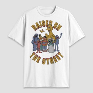 Men's Sesame Street Short Sleeve Crewneck T-Shirt - White - 1 of 3