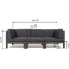 NicBex 3-Piece Sectional Outdoor Couch, Modular Outdoor Patio Sofa Set, Acacia Wood Outdoor Sofa for Small Spaces - 2 of 4