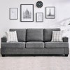 88" Modern Sofa Couch With Soft Armrest, 3 Seater Upholstered Sofa with Cup Holders & Side Pockets, Deep Seat Couch for Living Room Bedroom - 4 of 4