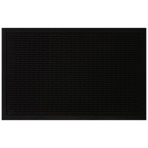 A1HC Natural Rubber Premium Capsule Scrapper Floor Mat for Commercial & Heavy Traffic Area Black - 1 of 4