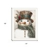 HomeRoots Old World Frosty The Snowman White Framed Wall Art - 3 of 4