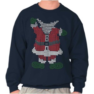 Ugly Christmas Stitch Santa Costume Sweatshirt for Men or Women Brisco Brands - 1 of 4