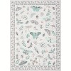 Acekool Floral Insect Area Rug - Washable 5x7 Non-Slip Carpet for Bedroom & Living Room - 2 of 4