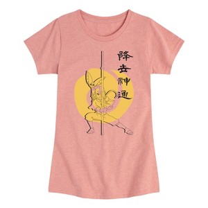 Girls' - Avatar: The Last Airbender - Aang Momo Kanji Fitted Short Sleeve Graphic T-Shirt - 1 of 4