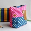 Slickblue Cute Bear Hand-Appliqued Tote Bag for Kids —Multi Color & Sizes, Shoulder Strap, Interior Pocket - 2 of 3
