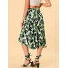 Allegra K Women's Tie Waist Hawaiian Tropical Floral Wrap Midi Skirt - 3 of 4