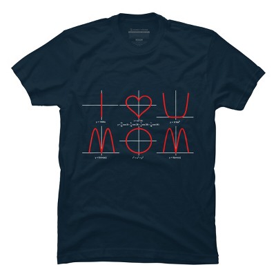 Men's Design By Humans I Love You Mom Math Equations By WatercolorFun T-Shirt