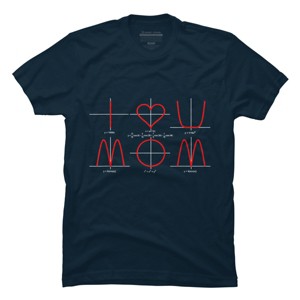 Men's Design By Humans I Love You Mom Math Equations By WatercolorFun T-Shirt - 1 of 2