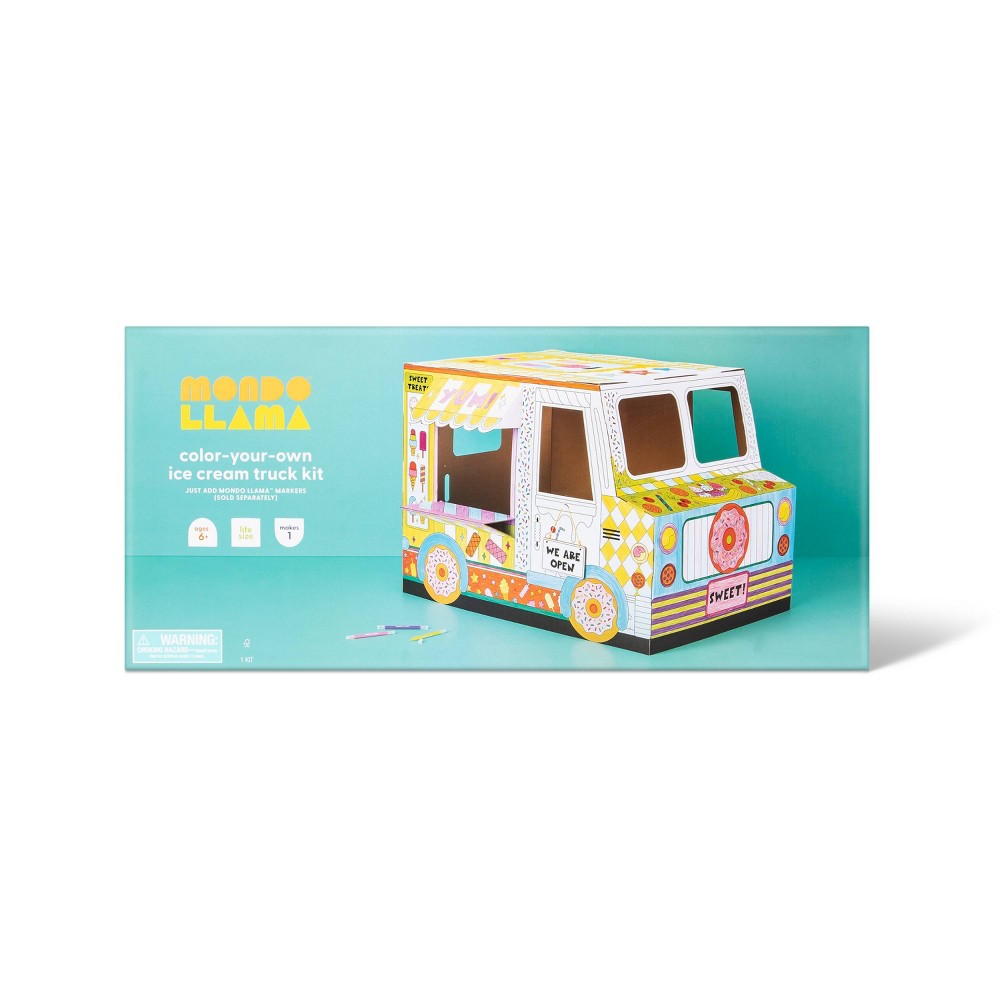 Color-Your-Own Ice Cream Truck DIY Art Kit - Mondo Llama™