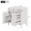 NicBex 29.3" Bathroom Storage Cabinet without Sink, Bathroom Vanity, 2 Drawers and 1 Spacious Cabinet Door for Bathroom, White - 3 of 4