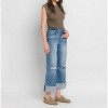 Women's Rosy Super High Rise Double Cuffed Baggy Wide Jeans - LOVERVET - 3 of 4