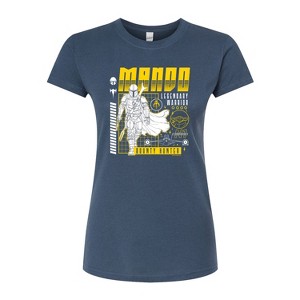 Women's - Star Wars - The Mandalorian Mando Dark Digital Fitted Graphic T-Shirt - 1 of 3