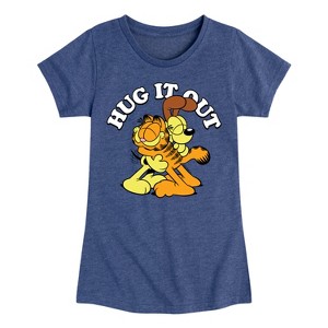 Girls' - Garfield - Hug It Out Fitted Short Sleeve Graphic T-Shirt - 1 of 4