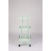 DOMETOUR 3 Tier Small Rolling Cart Metal Utility Storage Organizer Kitchen Trolley Bathroom Laundry Room Bar Office Shelves - 3 of 4