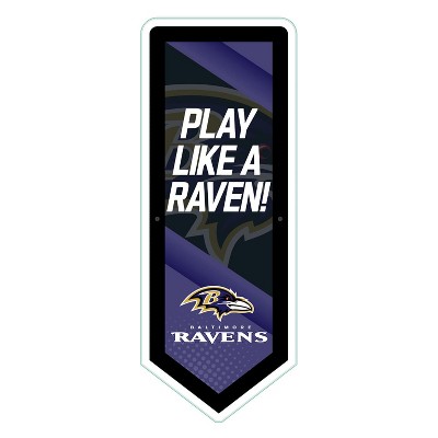 Evergreen Ultra-Thin Glazelight LED Wall Decor, Pennant, Baltimore Ravens- 9 x 23 Inches Made In USA