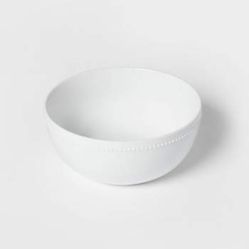 128oz Ceramic Beaded Serving Bowl White - Threshold™
