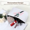Unique Bargains Large Capacity Zipper Personalized Small Makeup Bag White - 3 of 4