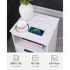 PAGED Nightstand with Storage Drawer and Open Shelf, Modern Wooden Side Table, Bedside Cabinet for Bedroom, Living Room - 4 of 4