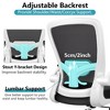 KERDOM Ergonomic Office Chair, Adjustable Lumbar Support, Breathable Mesh Fabric, Durable and Reliable, White - 3 of 4