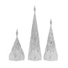 YOOCOZZ Unique Christmas Ornaments Decor- 3 Set of Resin White/Silver Foil Xmas Tree With Star Top, 3 Sizes:  L:4x4x16" M:4x4x12" S:4.5x4.5x8.8" - 4 of 4