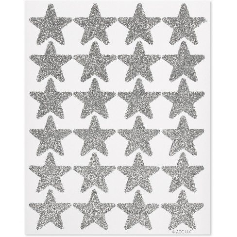 Star Glitter Sticker Sheet - Hot Pink - 23 Per Sheet