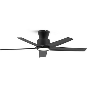 TALOYA 44 in. Indoor Black LED Ceiling Fan with Light and Remote, Reversible Quiet DC Motor, 3 Color Light Kit - 1 of 4
