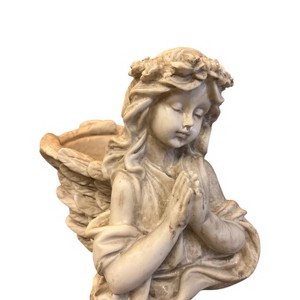 Slickblue Angel Girl Resin Flower Planter, Decorative Indoor Plant Pot, Tabletop or Shelf Accent, 6.6"x8"x8" - 1 of 4
