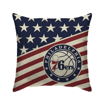 NBA Philadelphia 76ers Americana Decorative Throw Pillow