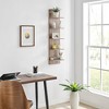 Vtec Trading Oak Wall Mount Vertical Shelving Unit - 3 of 3
