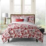 Eva Bed in a Bag Comforter Set Red/White/Gray - Lanwood Home